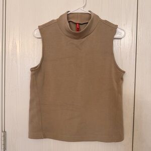 Spanx Sleeveless Tan Mock Neck Shell Top medium